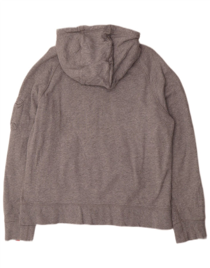 Nike Herren-Kapuzenpullover mit Reißverschluss, groß, graue Baumwolle
