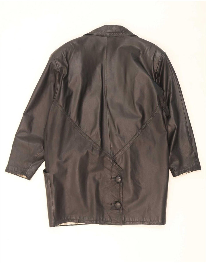C&A Damen Ledermantel UK 18 XL Schwarz
