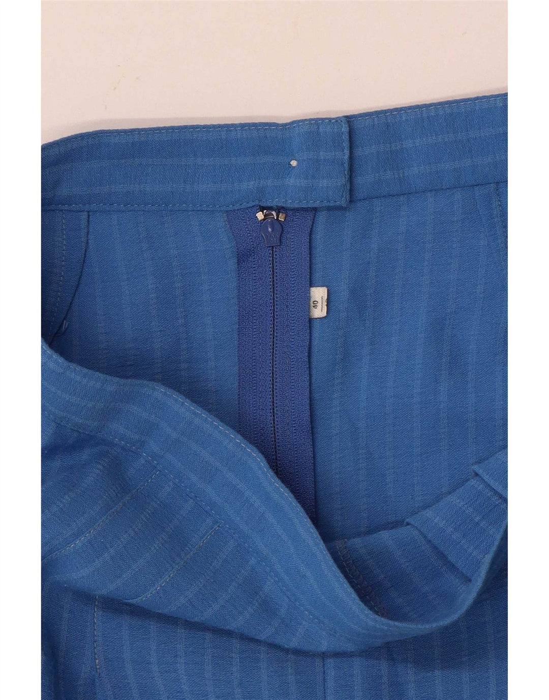 Vintage Damen Cullotes Bermuda Shorts IT 40 Small W24 Blaue Nadelstreifen