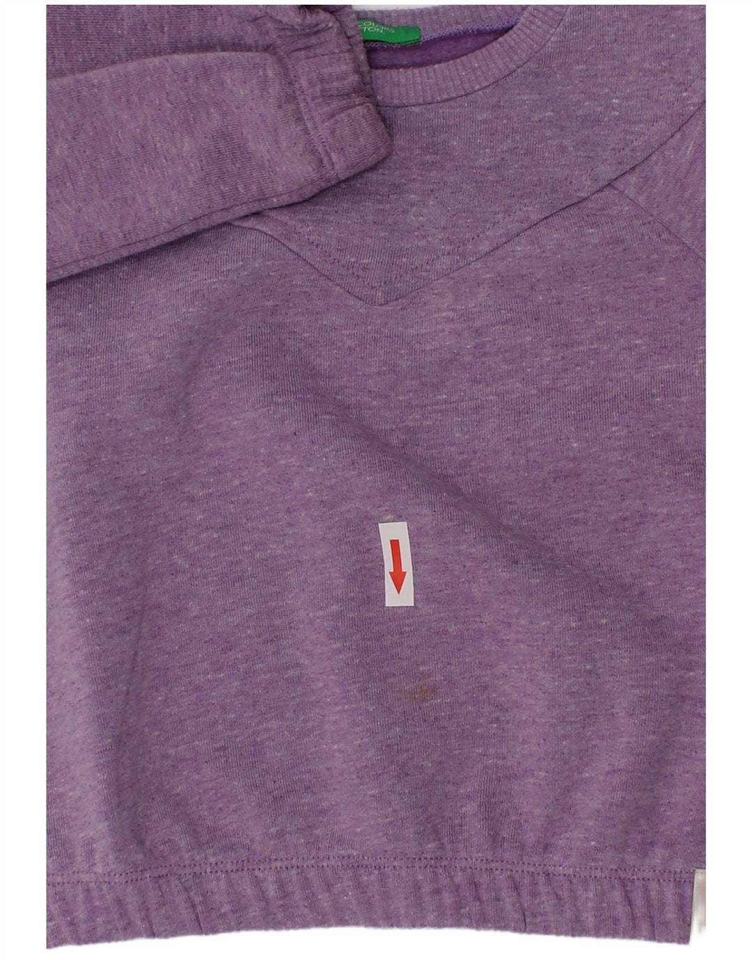Benetton Mädchen-Sweatshirt-Pullover, 2–3 Jahre, lila geflecktes Polyester
