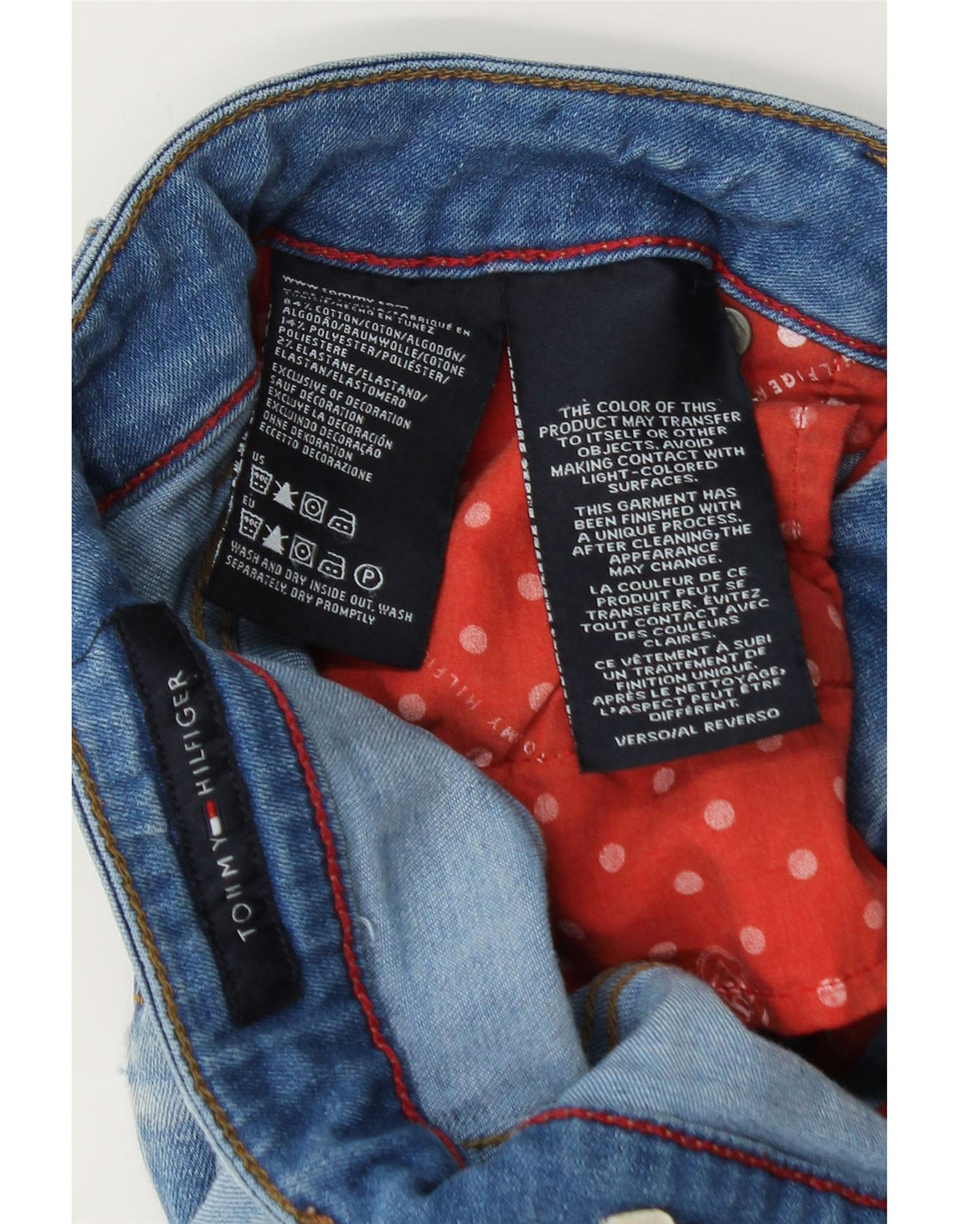 Tommy Hilfiger Damen Jeansrock W30 mittelblaue Baumwolle
