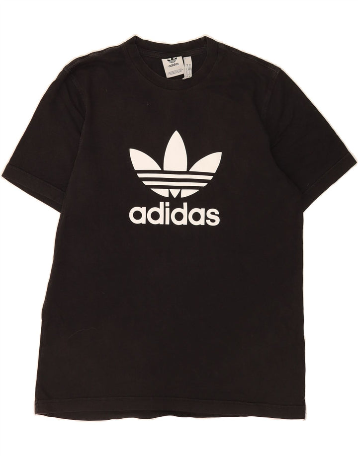 ADIDAS Mens Graphic T-Shirt Top Medium Black Cotton Vintage Adidas and Second-Hand Adidas from Messina Hembry 