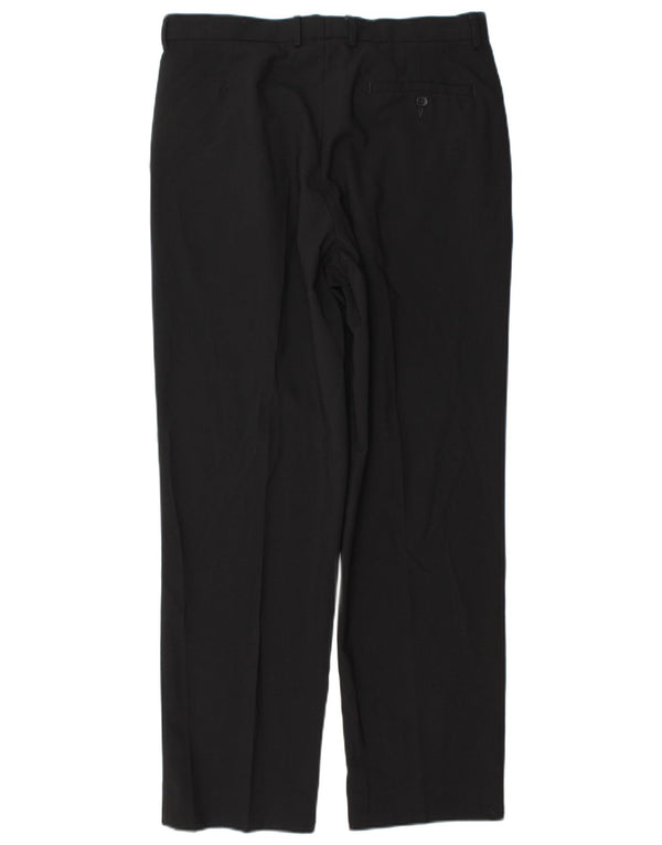 Gerade Herren-Chinohose von Marks & Spencer, W34, L31, Schwarz, Polyester