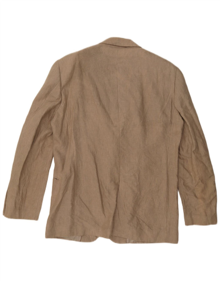 John Lewis Herren 2-Knopf-Blazerjacke UK 42 XL Beige Leinen