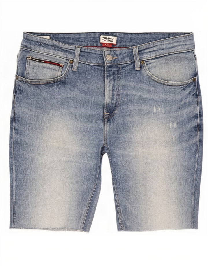Tommy Hilfiger Herren Thavar Slim Denim Shorts W33 Mittelblaue Baumwolle