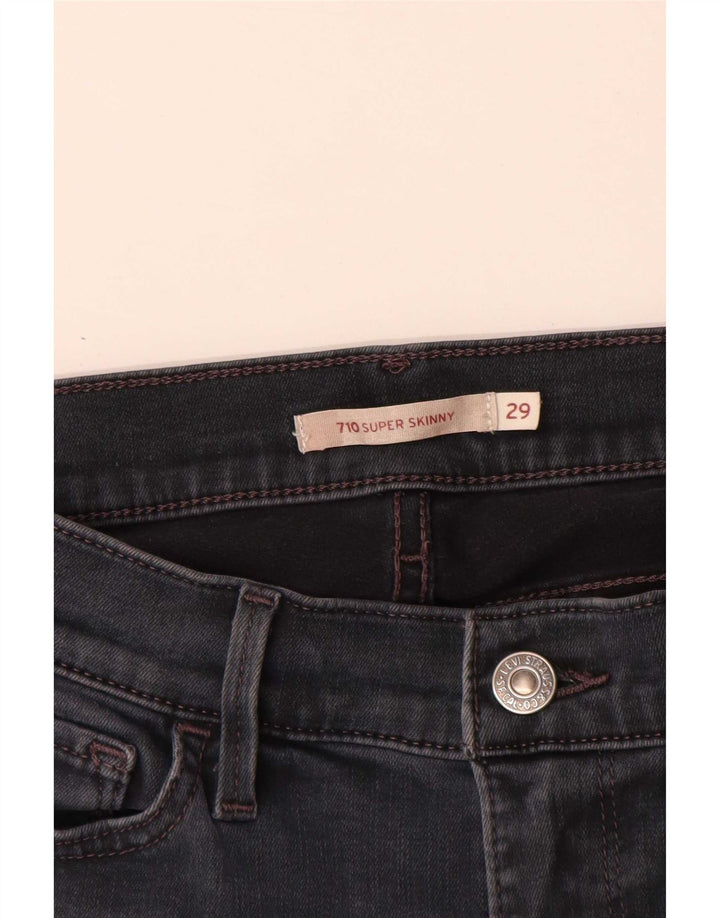 Levi's Damen 710 Super Skinny Jeans W29 L31 Grau