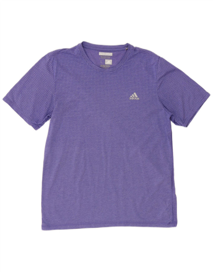 Adidas Herren Climacool T-Shirt Top Large Lila Polyester