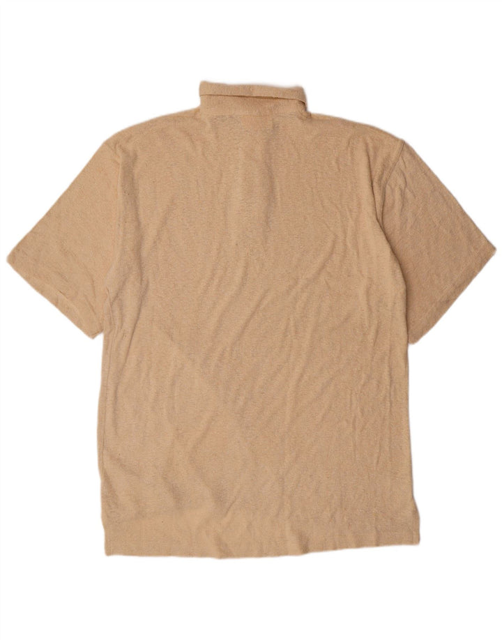 Lerros Herren-Poloshirt, kurzärmelig, groß, beige, Seide