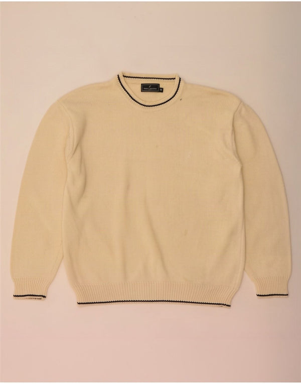 Daniel Hechter Herren-Pullover mit Rundhalsausschnitt IT 58 3XL Beige Baumwolle