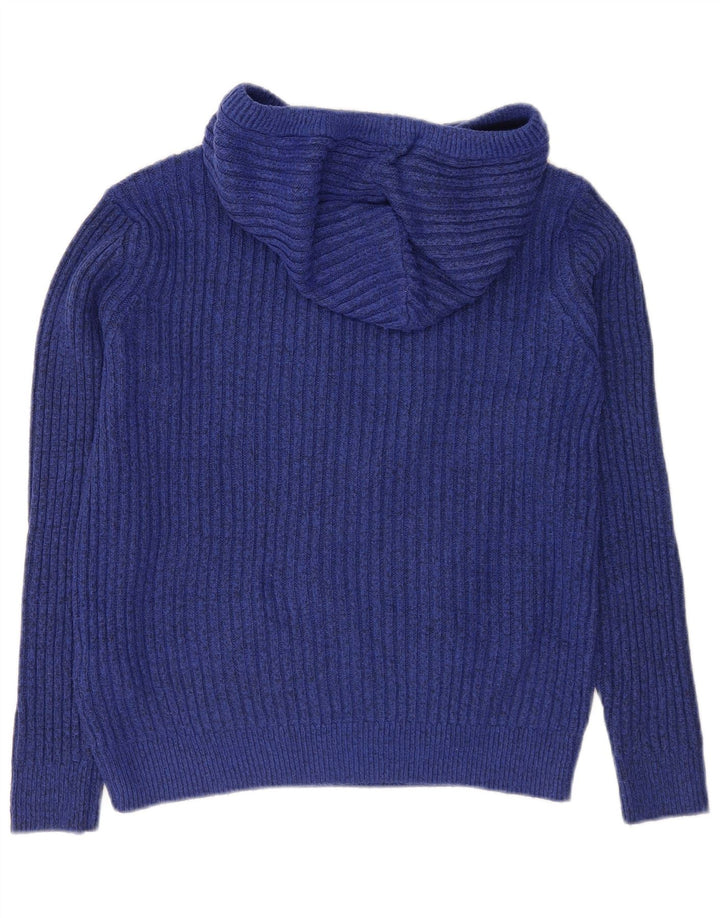 Marks & Spencer Damen Kapuzenpullover UK 14 Mittelblaues Polyester