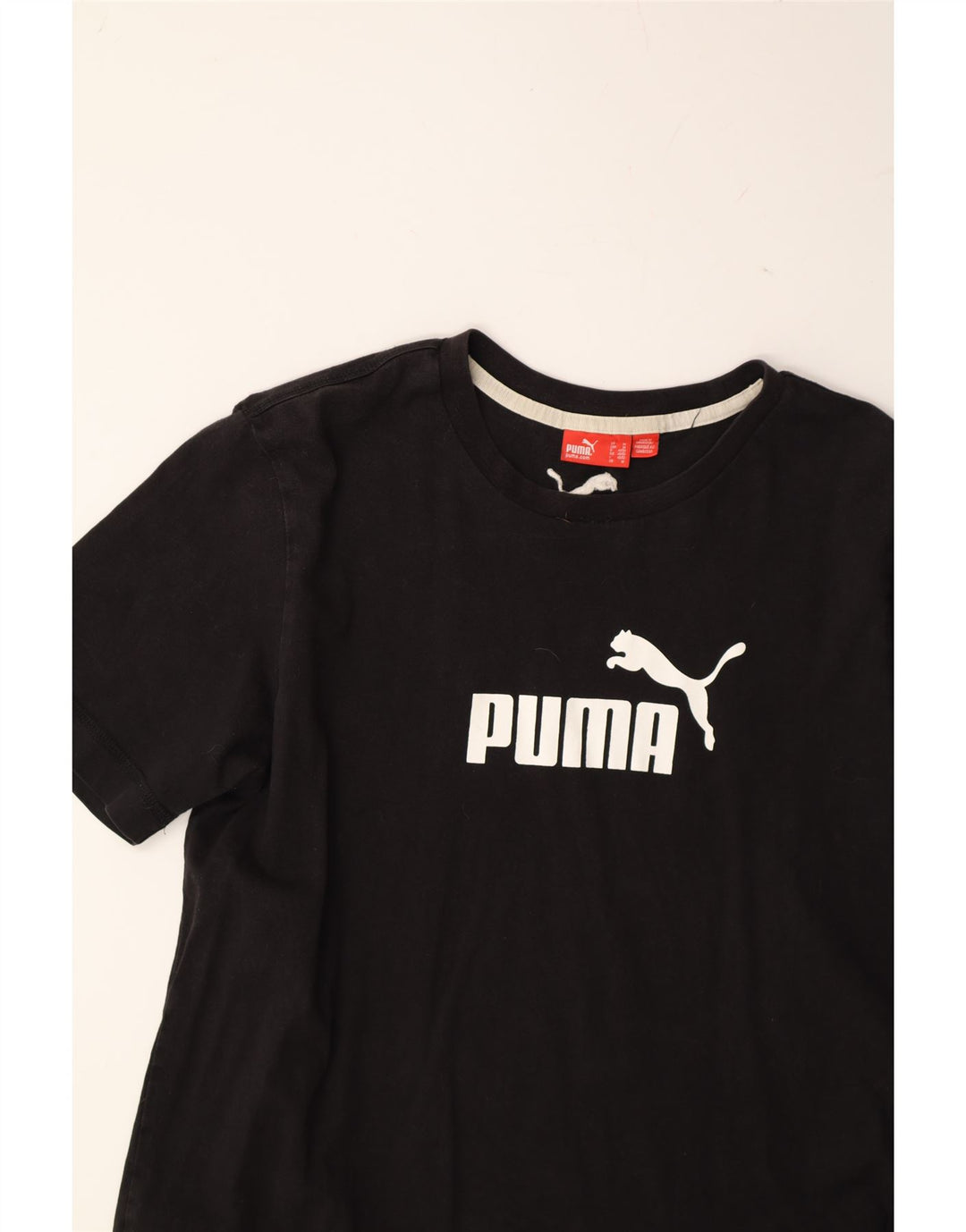 PUMA Mens Graphic T-Shirt Top Medium Black Cotton Vintage Puma and Second-Hand Puma from Messina Hembry 