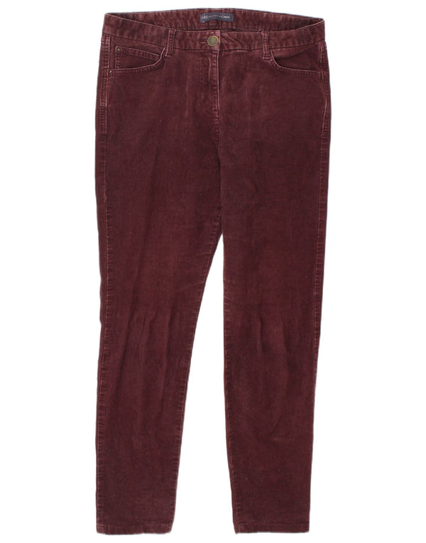 Marks & Spencer Damen Slim Cordhose UK 12 Medium W32 L27 Burgunderrot