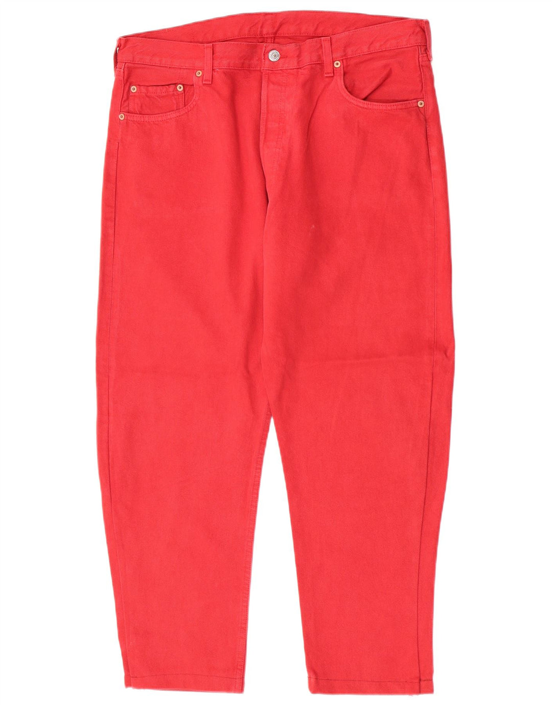 Levi's Herren 501 verkürzte Slim-Jeans W38 L26 Rot