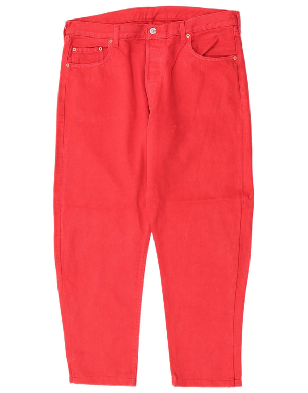 Levi's Herren 501 verkürzte Slim-Jeans W38 L26 Rot