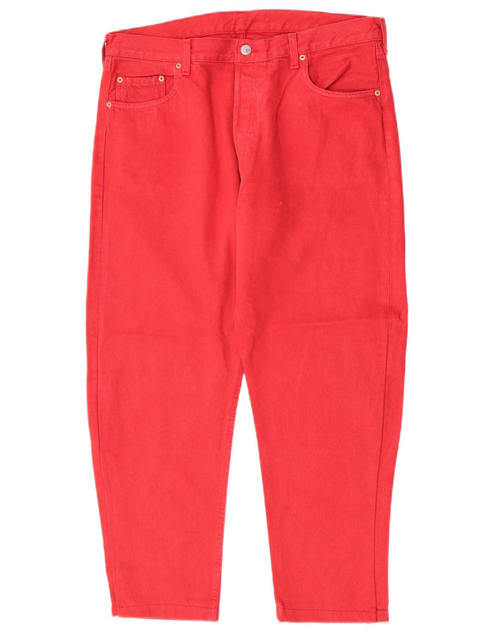 Levi's Herren 501 verkürzte Slim-Jeans W38 L26 Rot