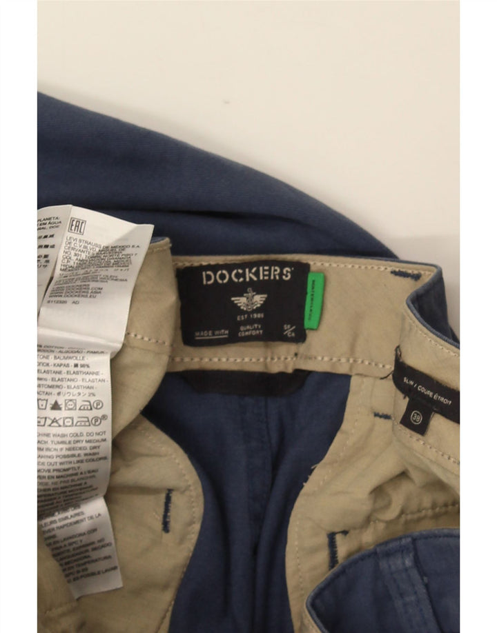Dockers Herren Slim Chinohose W38 L31 Blaue Baumwolle