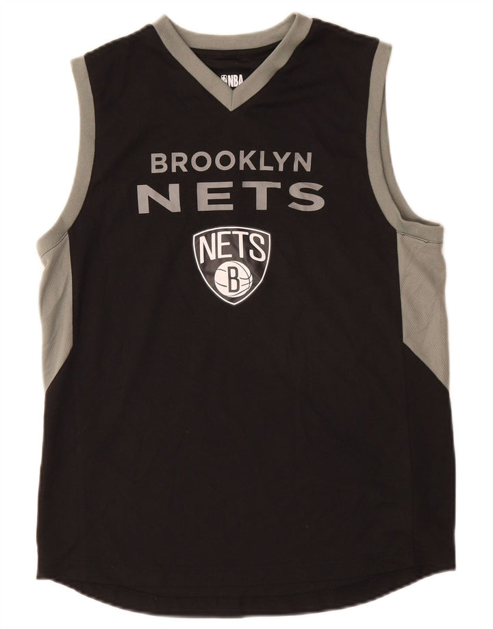 NBA Boys Brooklyn Nets Grafik-Trägershirt, 14–15 Jahre, Größe L, Schwarz, Farbblock