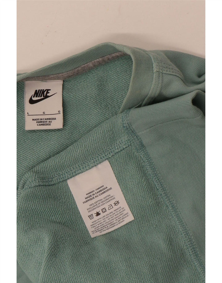 NIKE Herren-Sweatshirt-Pullover, große blaue Baumwolle