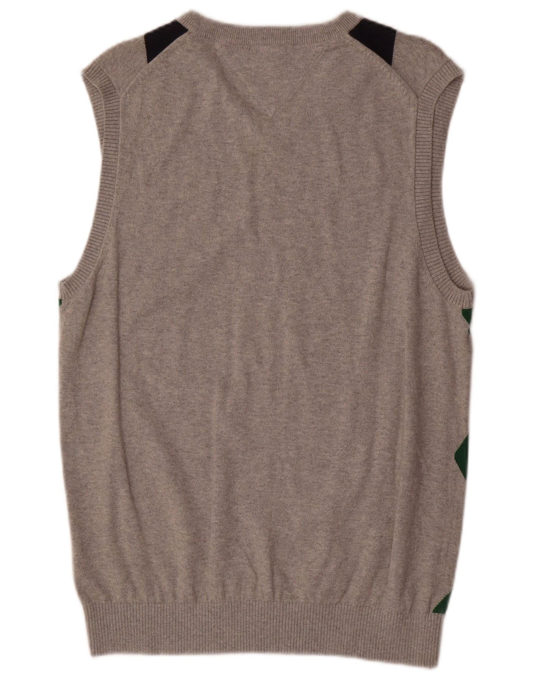 TOMMY HILFIGER Herren Weste Tank Top Mittelgrau Argyle/Diamant Baumwolle