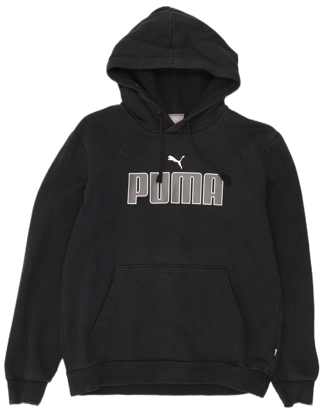 Puma Herren Graphic Hoodie Pullover Small Schwarz Baumwolle