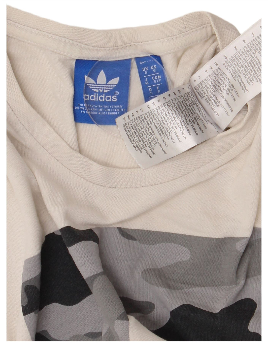 Adidas Herren Grafik T-Shirt Top Small Weiß Baumwolle