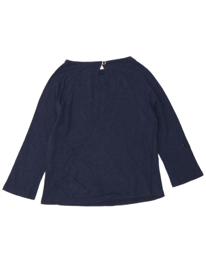 WOOLRICH Damen Top Langarm UK 16 Large Marineblau