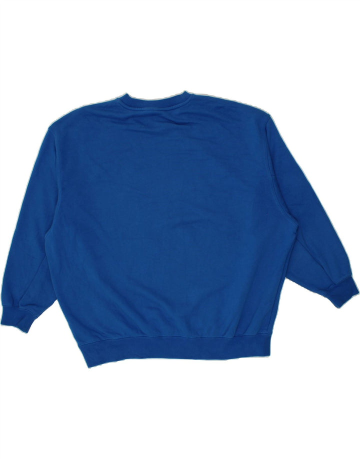 ADIDAS Womens Oversized Sweatshirt Jumper UK 10 Small Blue Cotton Vintage Adidas and Second-Hand Adidas from Messina Hembry 