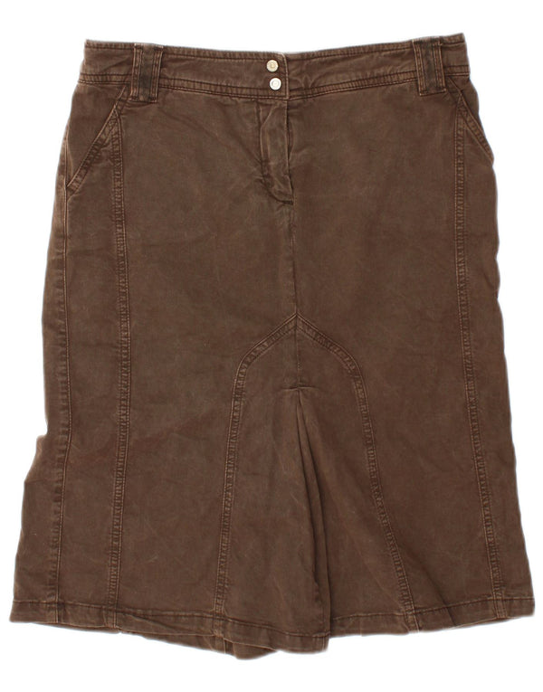 Trussardi Damen Jeansrock IT 42 Medium W30 Braune Baumwolle