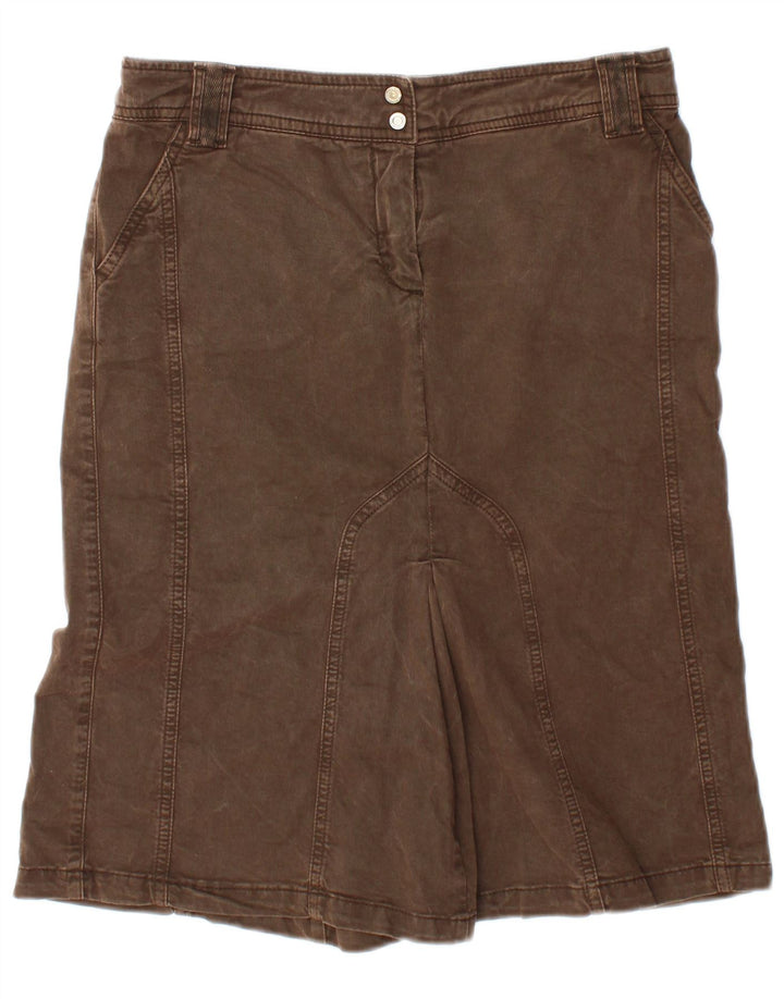 Trussardi Damen Jeansrock IT 42 Medium W30 Braune Baumwolle