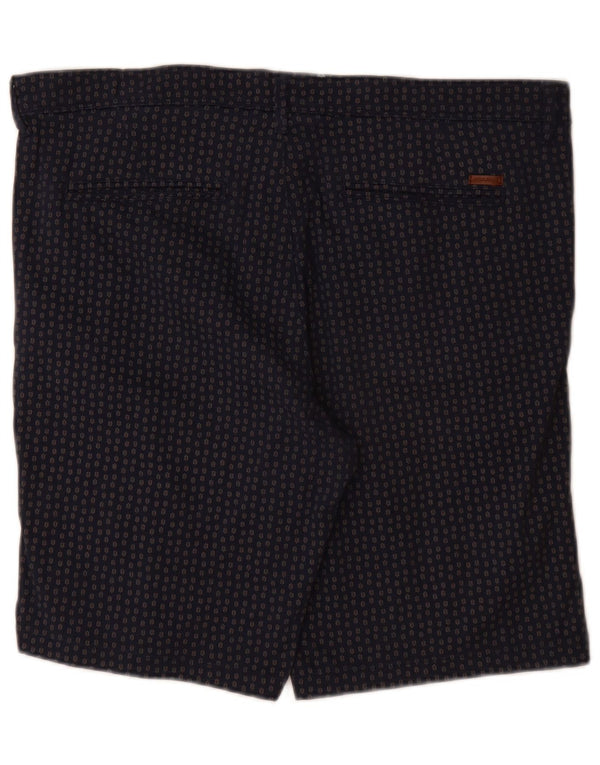 Jack & Jones Herren Chinoshorts XL W38 Marineblau gepunktete Baumwolle