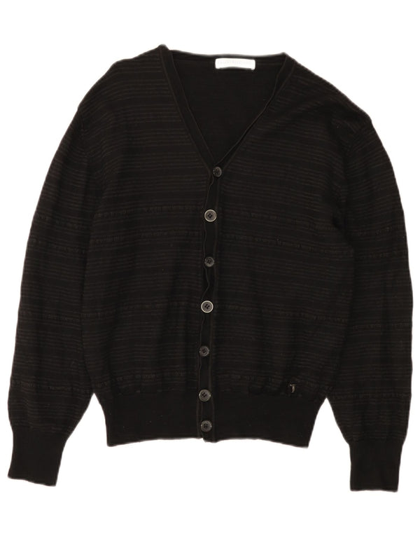 Trussardi Strickjacke für Jungen, 12–13 Jahre, 3XL, schwarz gestreift, Wolle