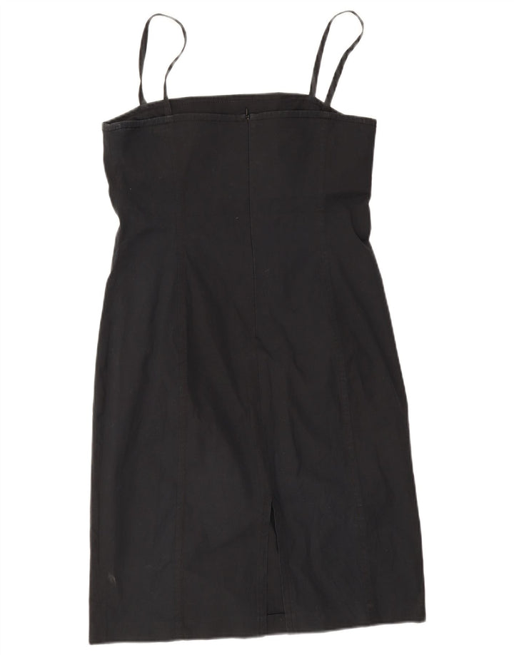 Colombo Damen-Sommerkleid IT 46 Large aus schwarzer Baumwolle
