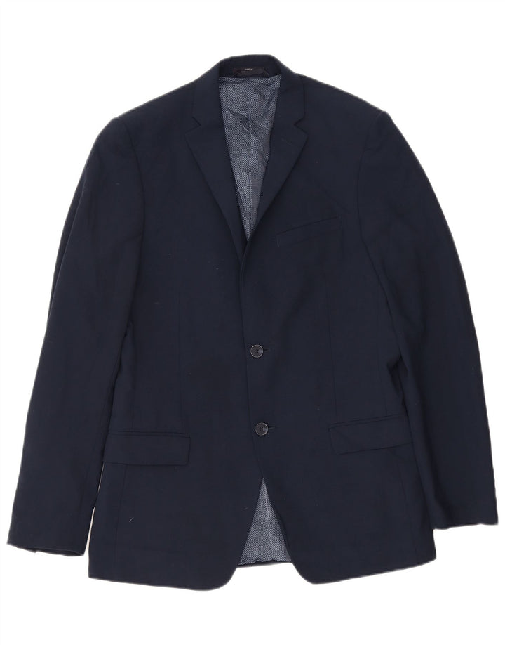 Marks & Spencer Herren-Slim-Blazer mit 2 Knöpfen, Gr. 38, Mittelmarineblau