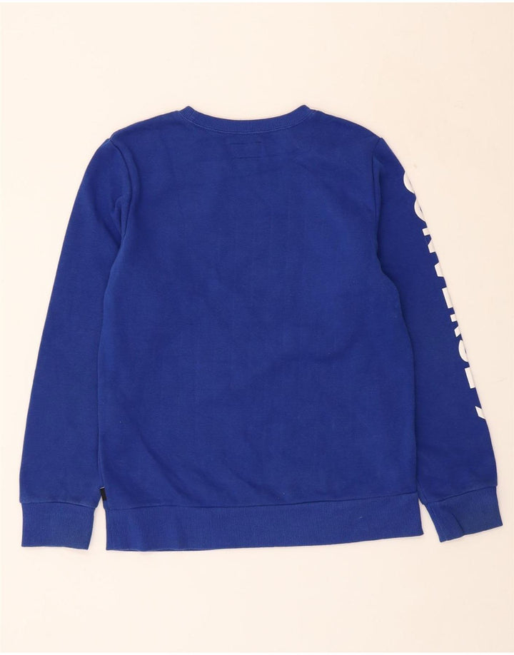 CONVERSE Boys Graphic Sweatshirt Jumper 13-14 Years XL Blue Cotton Vintage Converse and Second-Hand Converse from Messina Hembry 