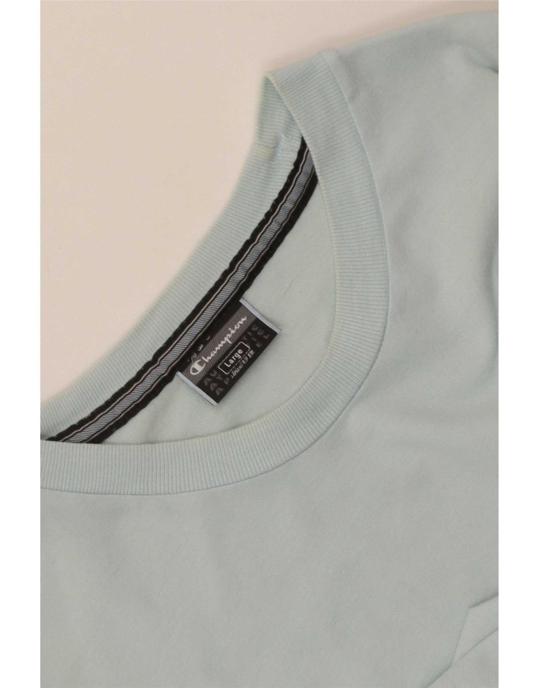 Champion Herren T-Shirt mit Grafik, Größe L, Blau