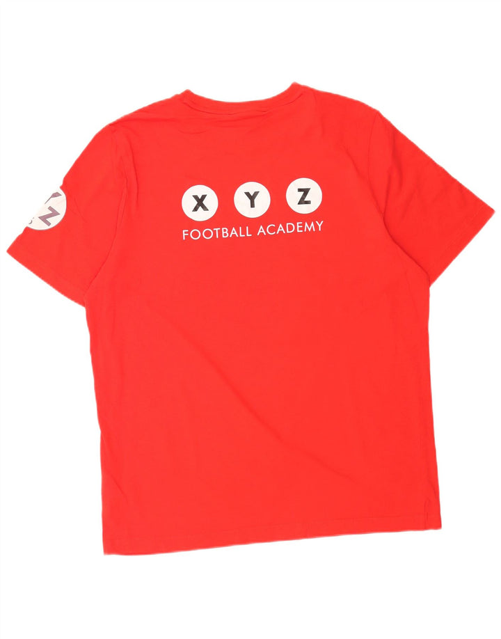 Puma Herren Grafik T-Shirt Top Große rote Baumwolle