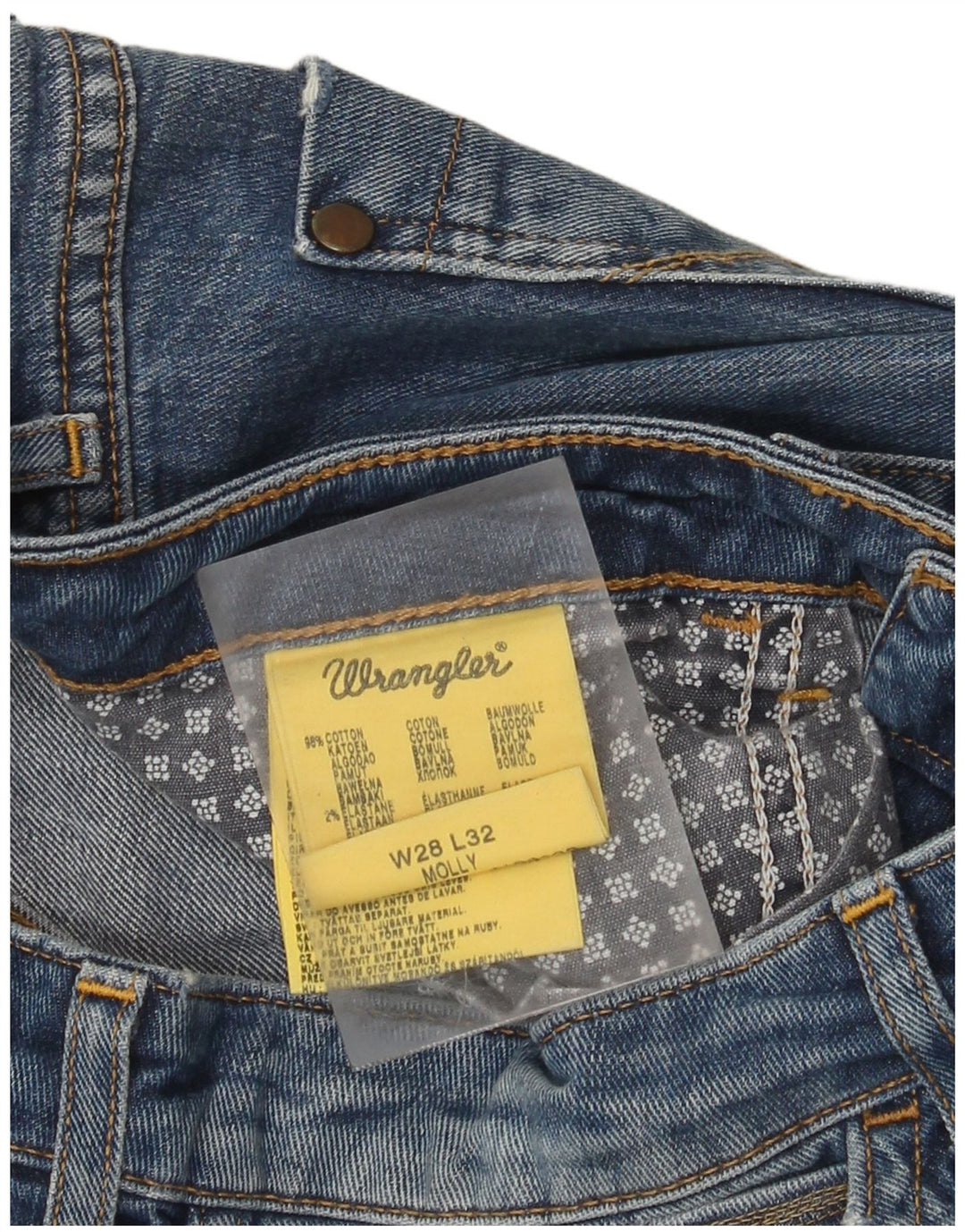Wrangler Damen Molly Slim Jeans W28 L32 Blaue Baumwolle