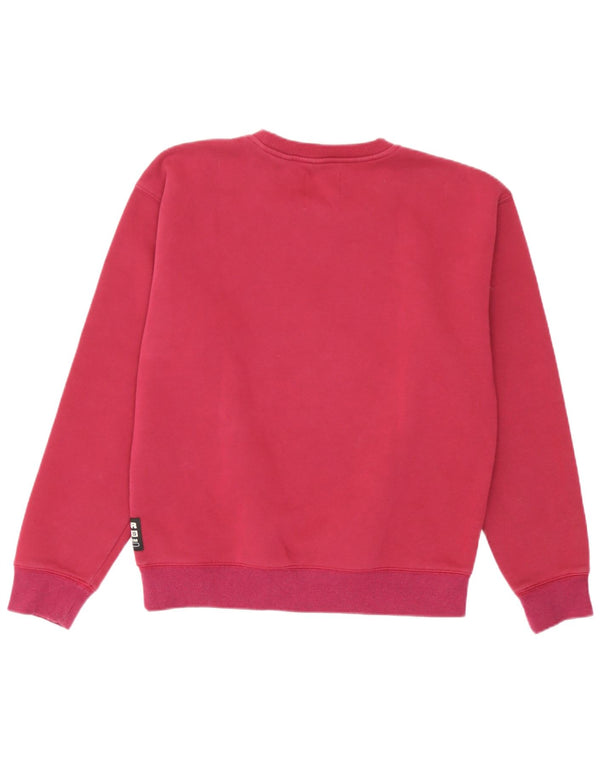 G-Star Damen Sweatshirt-Pullover UK 14 Medium Burgund Baumwolle