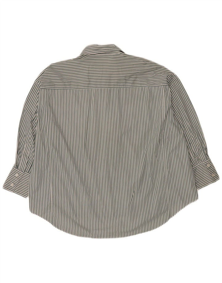 Zara Damen-Oversize-Hemd, UK 16, groß, weiß gestreift