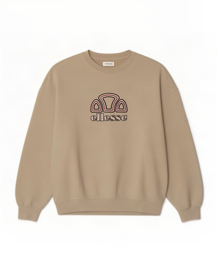 Ellesse Herren-Sweatshirt mit Grafik, groß, beige, Polyester