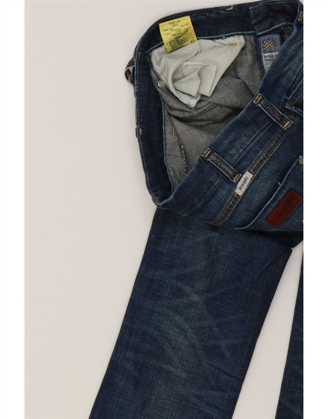 WRANGLER Mens Sofia Slim Jeans W29 L30 Blue Cotton Vintage Wrangler and Second-Hand Wrangler from Messina Hembry 