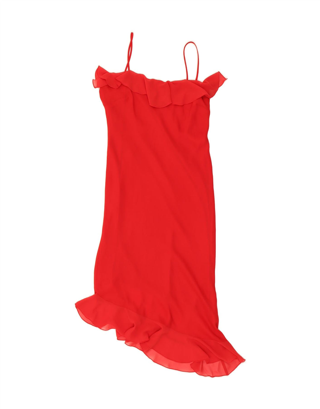 YESSICA Womens Sleeveless Asymmetrical Dress UK 12 Medium Red Vintage Yessica and Second-Hand Yessica from Messina Hembry 