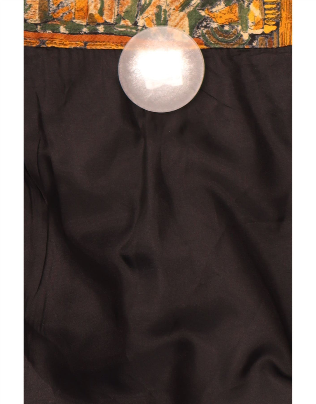 VINTAGE Damen Bleistiftrock W28 Mittelbraune geometrische Baumwolle