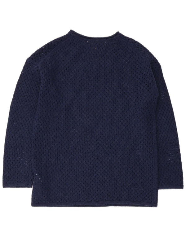Massimo Dutti Damen-Pullover, übergroß, U-Boot-Ausschnitt, Gr. 6, XS, Marineblau