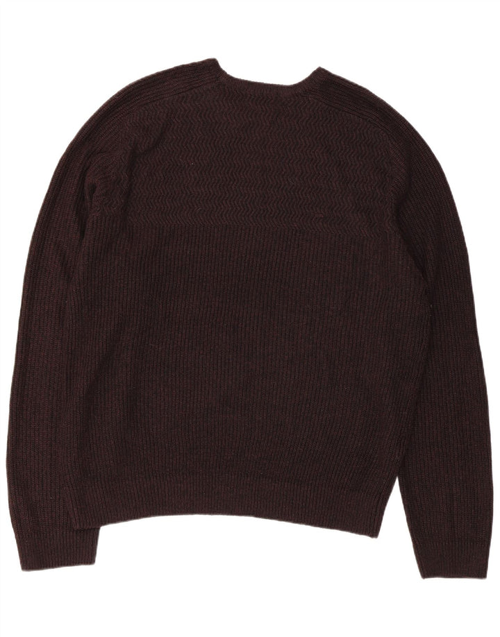 Marks & Spencer Herren-Pullover mit Rundhalsausschnitt, XL, braun, Acryl