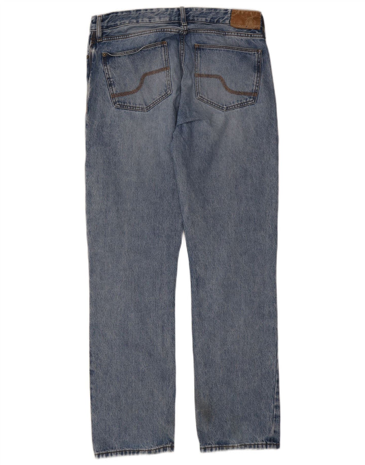 Fat Face Herren Distressed Straight Jeans W30 L34 Blaue Baumwolle