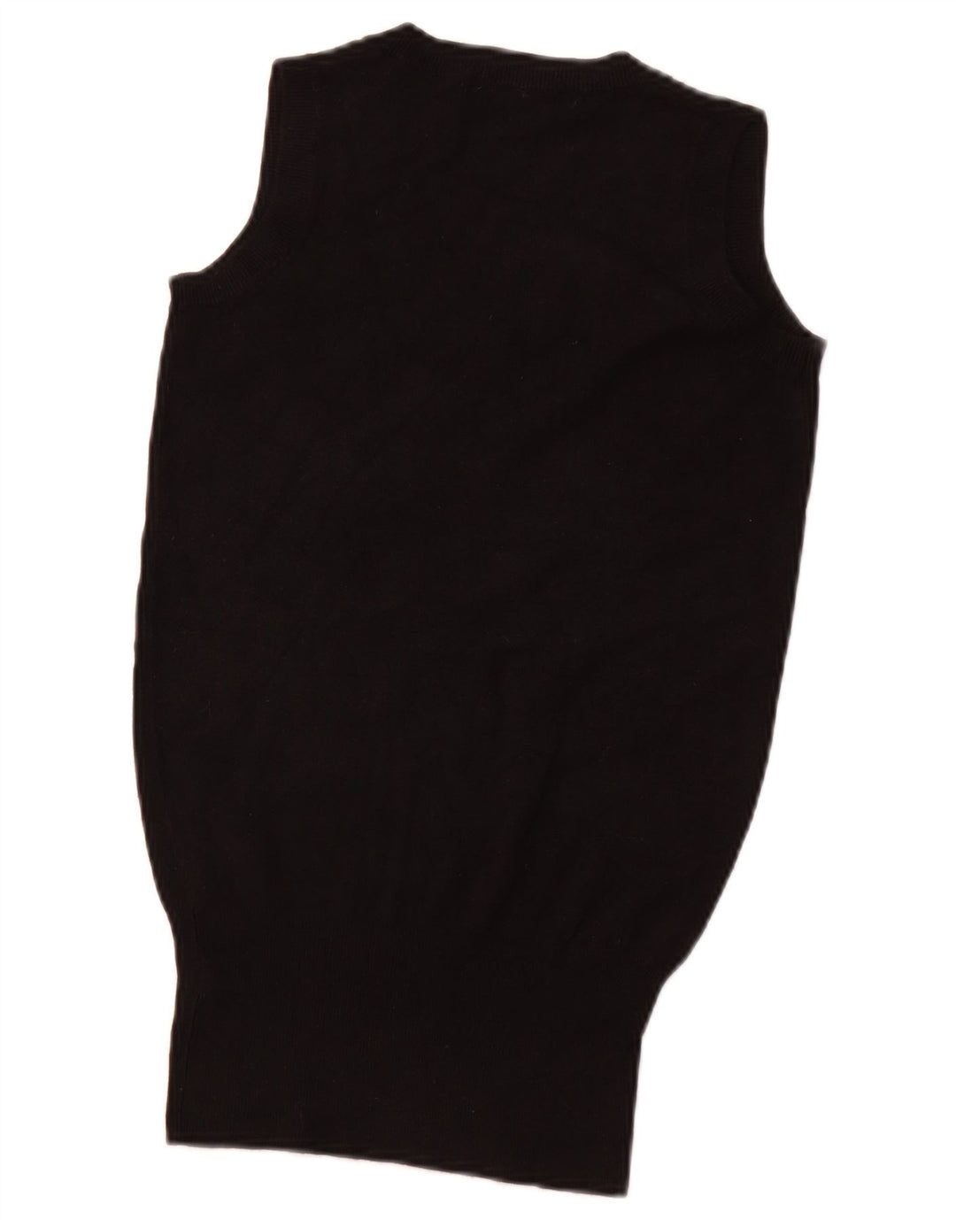 ZARA Damen Weste Tank Top UK 8 Small Schwarz Rayon