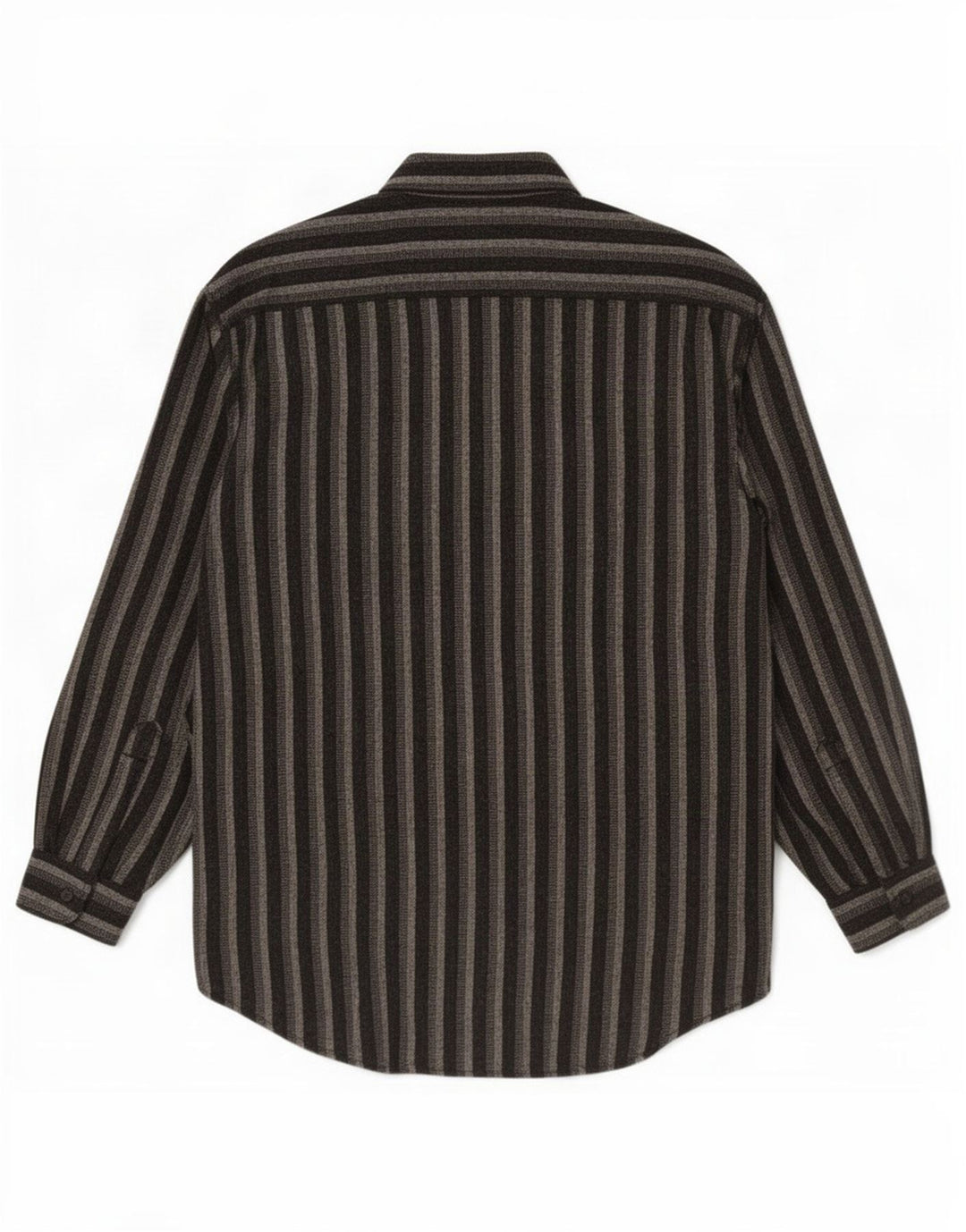 Vintage Herren Flanellhemd groß schwarz gestreift