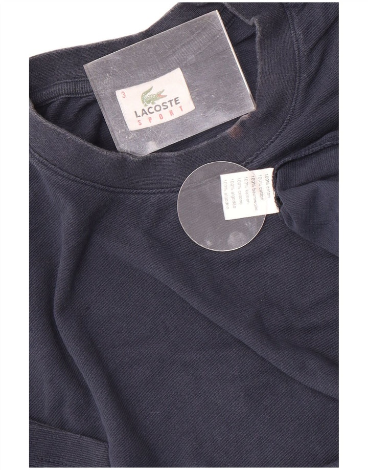Lacoste Herren T-Shirt Top Größe 3 Small Marineblau Baumwolle