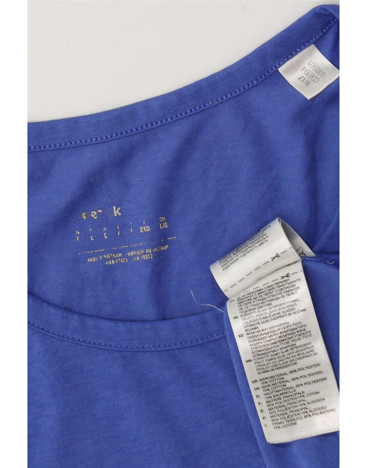ADIDAS Herren Grafik-Weste-Top, groß, blau, Polyester